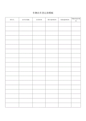 车辆出车登记表模板.docx