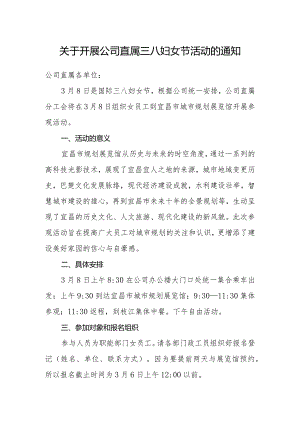 直属三八活动安排.docx