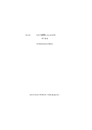 许继电气：哈尔滨金河电测与仪表杂志出版有限公司审计报告.docx