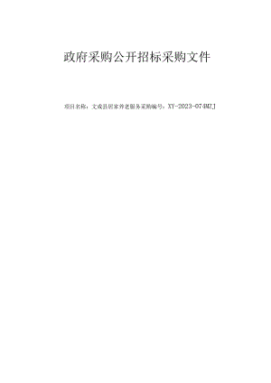 居家养老服务招标文件.docx