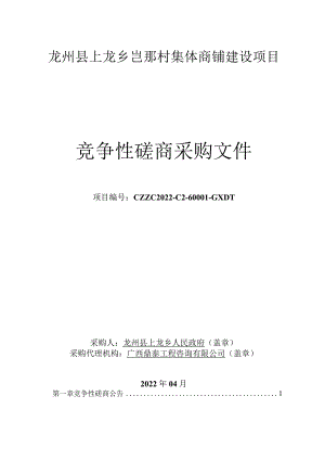 龙州县上龙乡岜那村集体商铺建设项目.docx