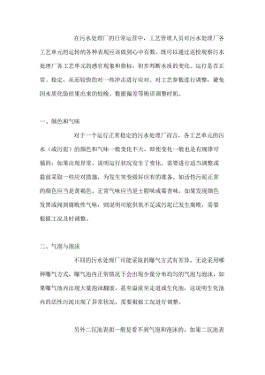 污水处理厂工艺管理人员日常巡检内容.docx