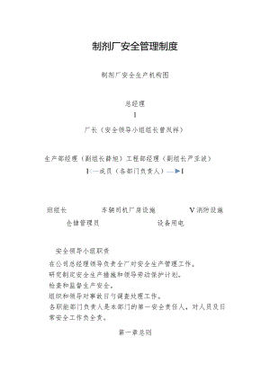 制剂厂安全管理制度.docx