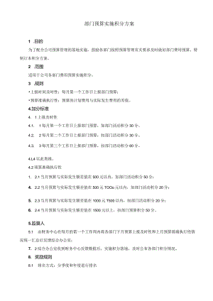 部门预算实施积分方案.docx