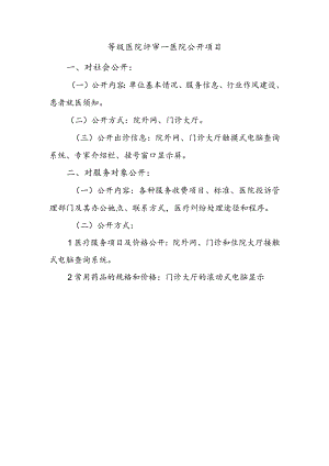 等级医院评审—医院公开项目.docx