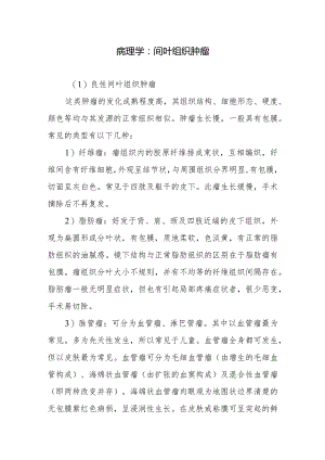 病理学：间叶组织肿瘤.docx