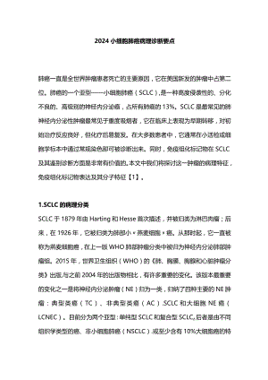 2024小细胞肺癌病理诊断要点.docx