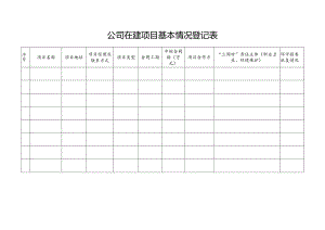 公司在建项目基本情况登记表.docx