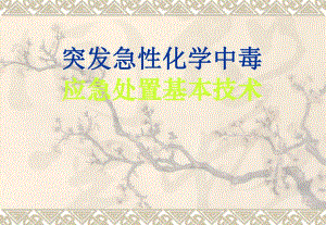 医院急性化学中毒处置技术.ppt
