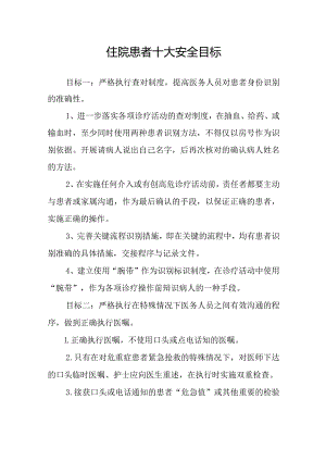住院患者十大安全目标.docx
