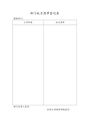 部门权力清单登记表.docx