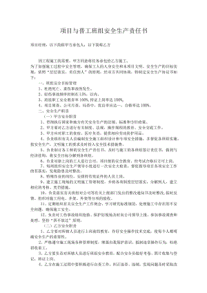 项目与普工班组安全生产责任书.docx