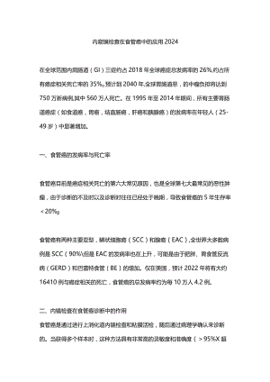 内窥镜检查在食管癌中的应用2024.docx