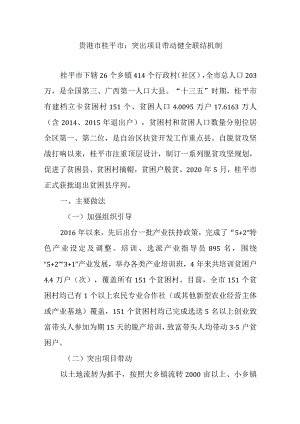 贵港市桂平市：突出项目带动健全联结机制.docx