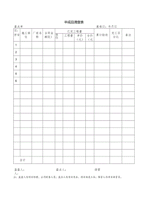 工程半成品清查表.docx
