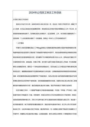2024年公司员工转正工作总结.docx