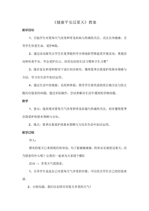 健康安全过夏天教案.docx