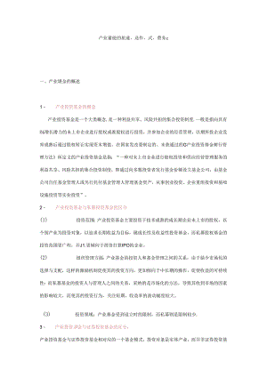 产业基金的概述、运作模式、业务流程.docx
