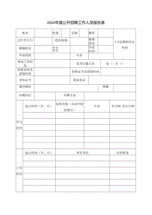 2024年度公开招聘工作人员报名表.docx