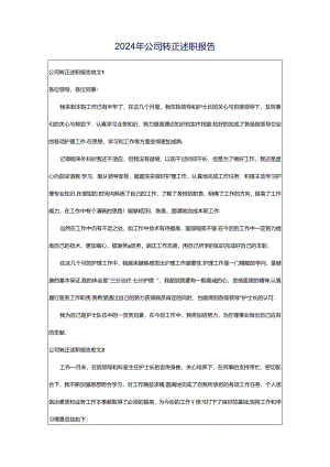 2024年公司转正述职报告.docx