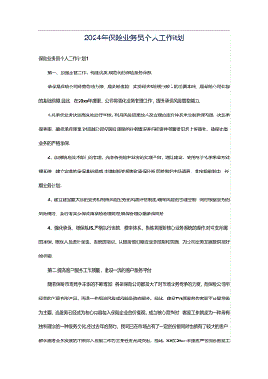 2024年保险业务员个人工作计划.docx