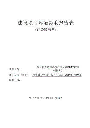 PBAT颗粒吹膜项目环评报告表.docx
