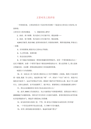 主管对员工的评语2.docx