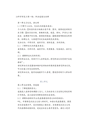 24年学考复习第一轮：职业道德与法律.docx