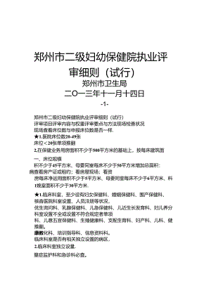 二级妇幼保健院执业评审细则(定稿).docx