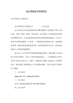 会计顶岗实习手册范文.docx