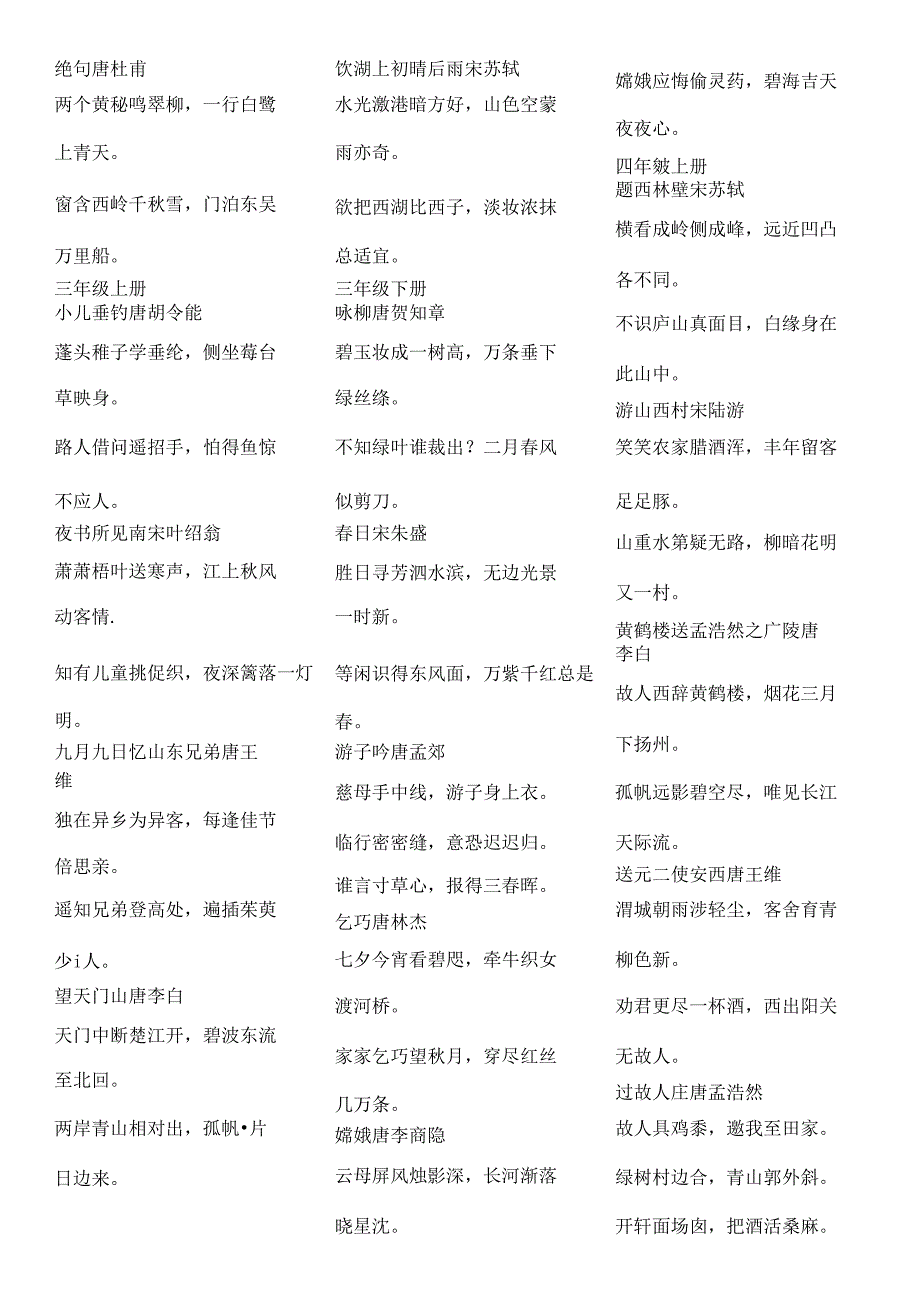 人教版一年级至六年级必背古诗词及名句[1].docx_第2页