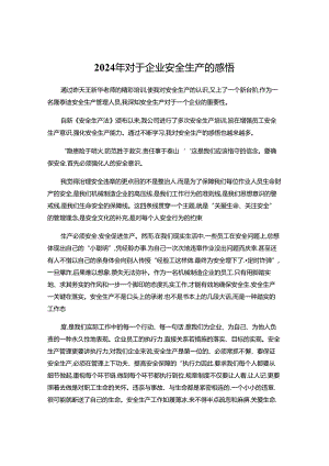 2024年对于企业安全生产的感悟.docx