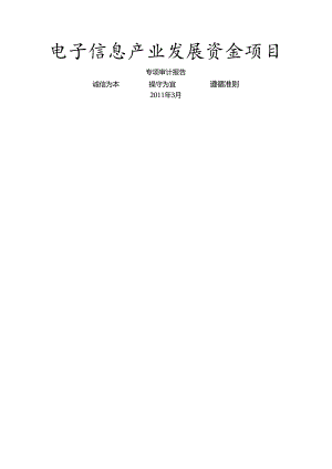 信息产业局专项审计报告.docx