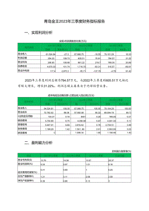 002094青岛金王2023年三季度财务指标报告.docx