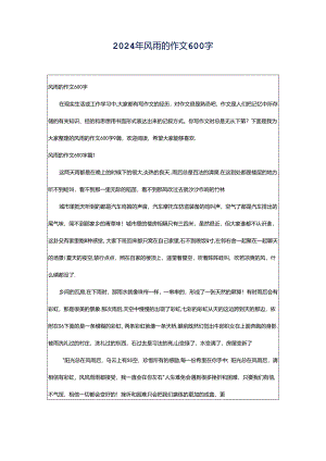 2024年风雨的作文600字.docx