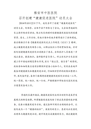 健康促进医院动员大会.docx