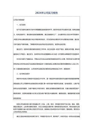 2024年公司实习报告.docx