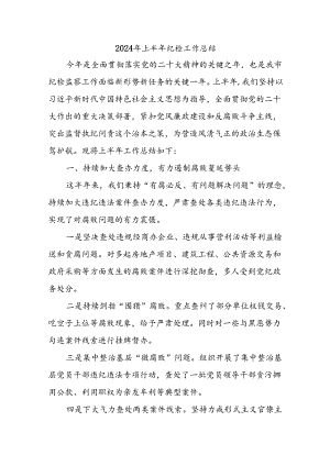 2024年上半年纪检工作总结.docx
