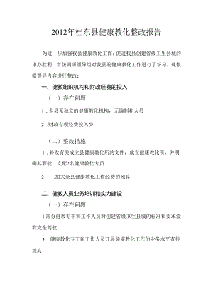 健康教育整改报告.docx