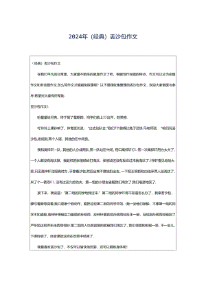 2024年（经典）丢沙包作文.docx