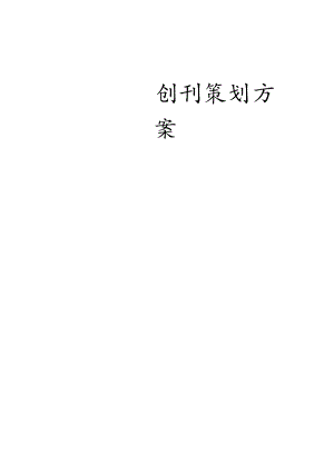 健康周刊创刊策划方案概要.docx