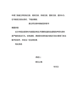 二建最新承诺书.docx