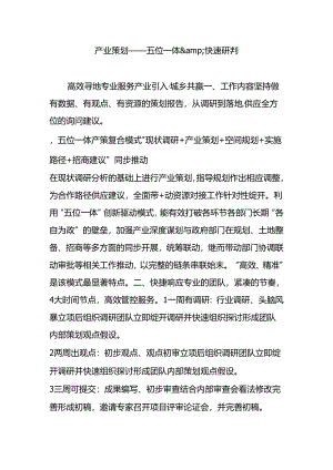 产业策划——五位一体快速研判.docx