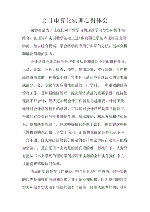 会计电算化实训心得体会.docx
