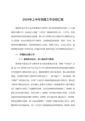 2024年上半年党建工作总结报告（参考范文）.docx