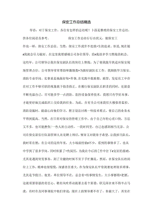 保安工作总结.docx