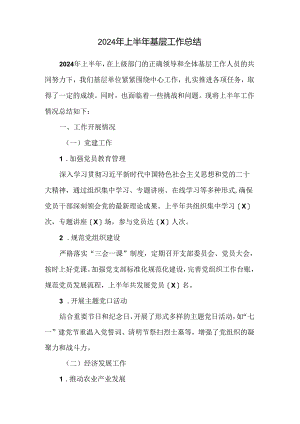 2024年上半年基层工作总结.docx