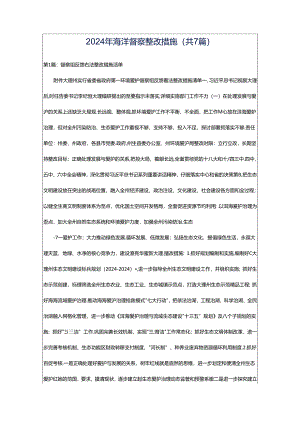 2024年海洋督察整改措施（共7篇）.docx