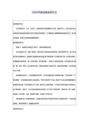 2024年童话寓言的作文.docx