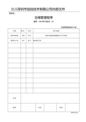 CR-MP22 仓储管理程序 A.1.docx